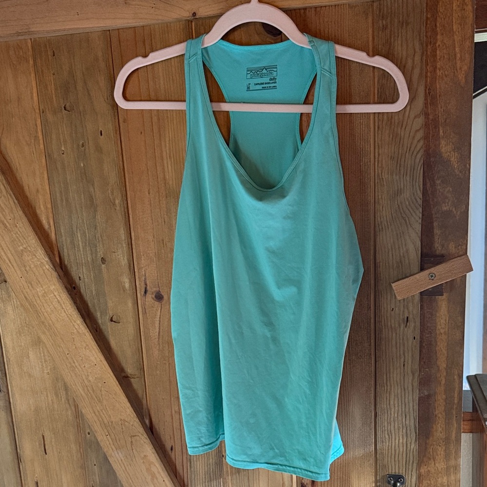 Patagonia sky blue Capilene base layer tank